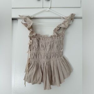 Free People Top in Oatmeal, XS